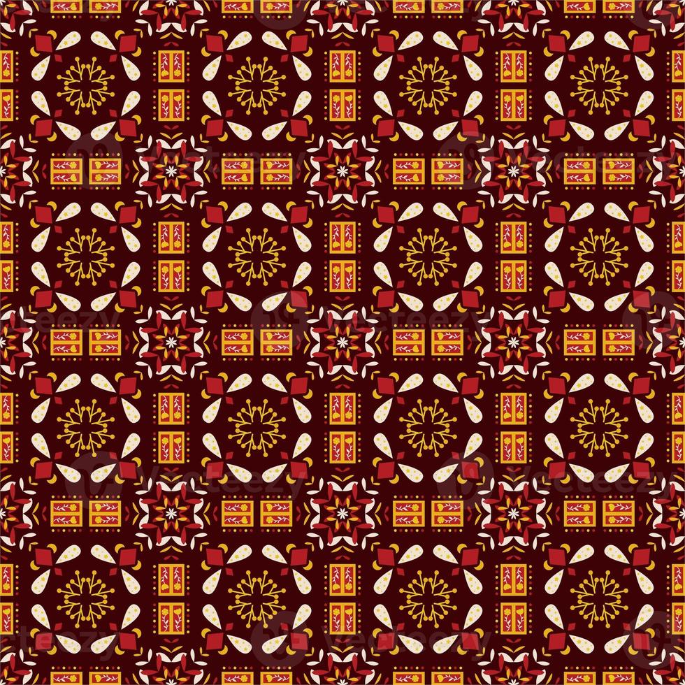 Floral Seamless Pattern Background Garden Nature Damask Aboriginal Ornament Art photo