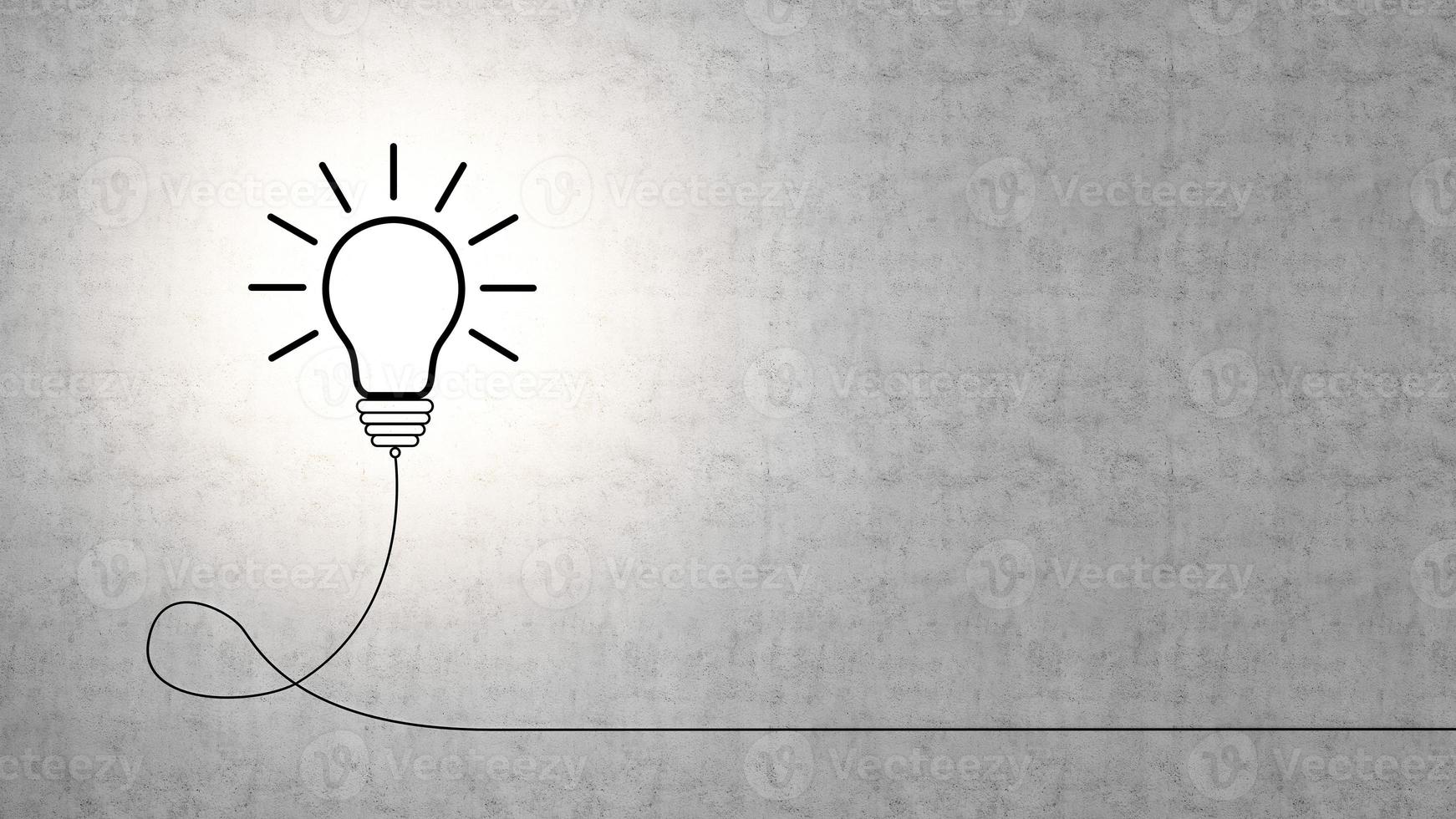 Bulb Concept for creative ideas and innovations. Light bulb idea. Light bulb 3d illustration. Light bulb creativity photo