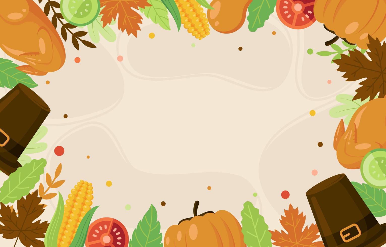 Thanksgiving Flat Background vector