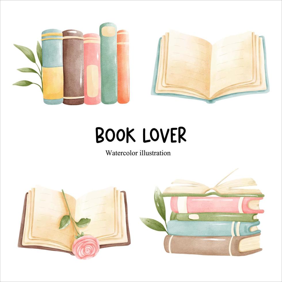 book lover, library. vector illustration