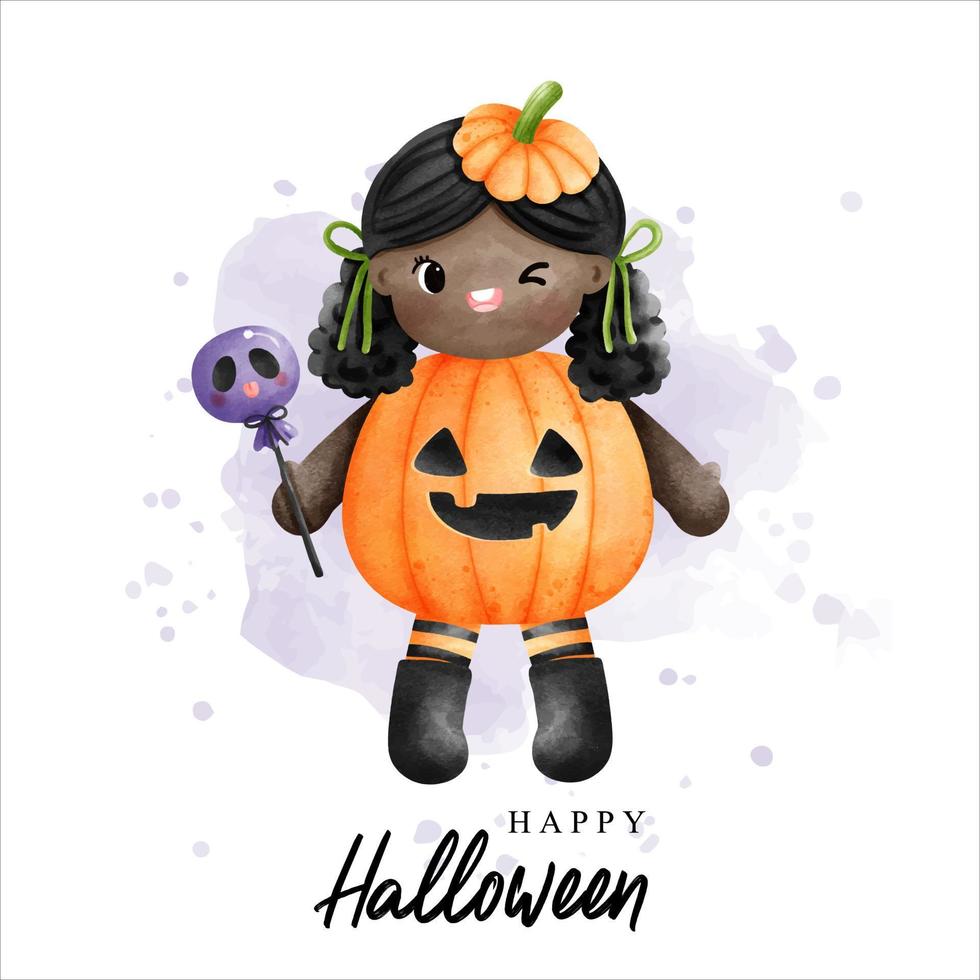 Happy Halloween. Card, vector illustration