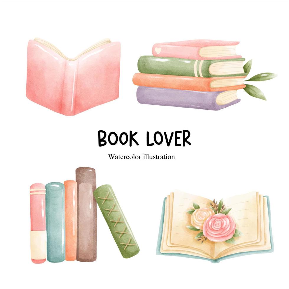 amante de los libros, biblioteca. ilustración vectorial vector