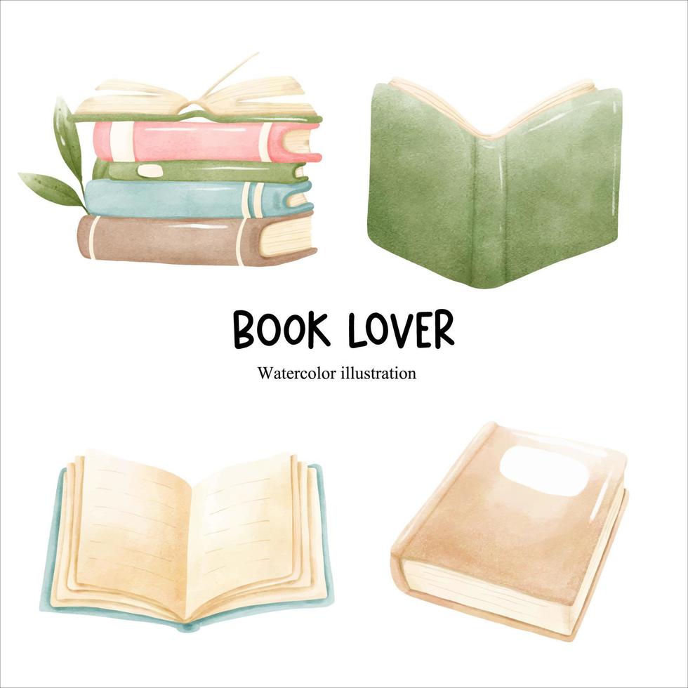 book lover, library. vector illustration