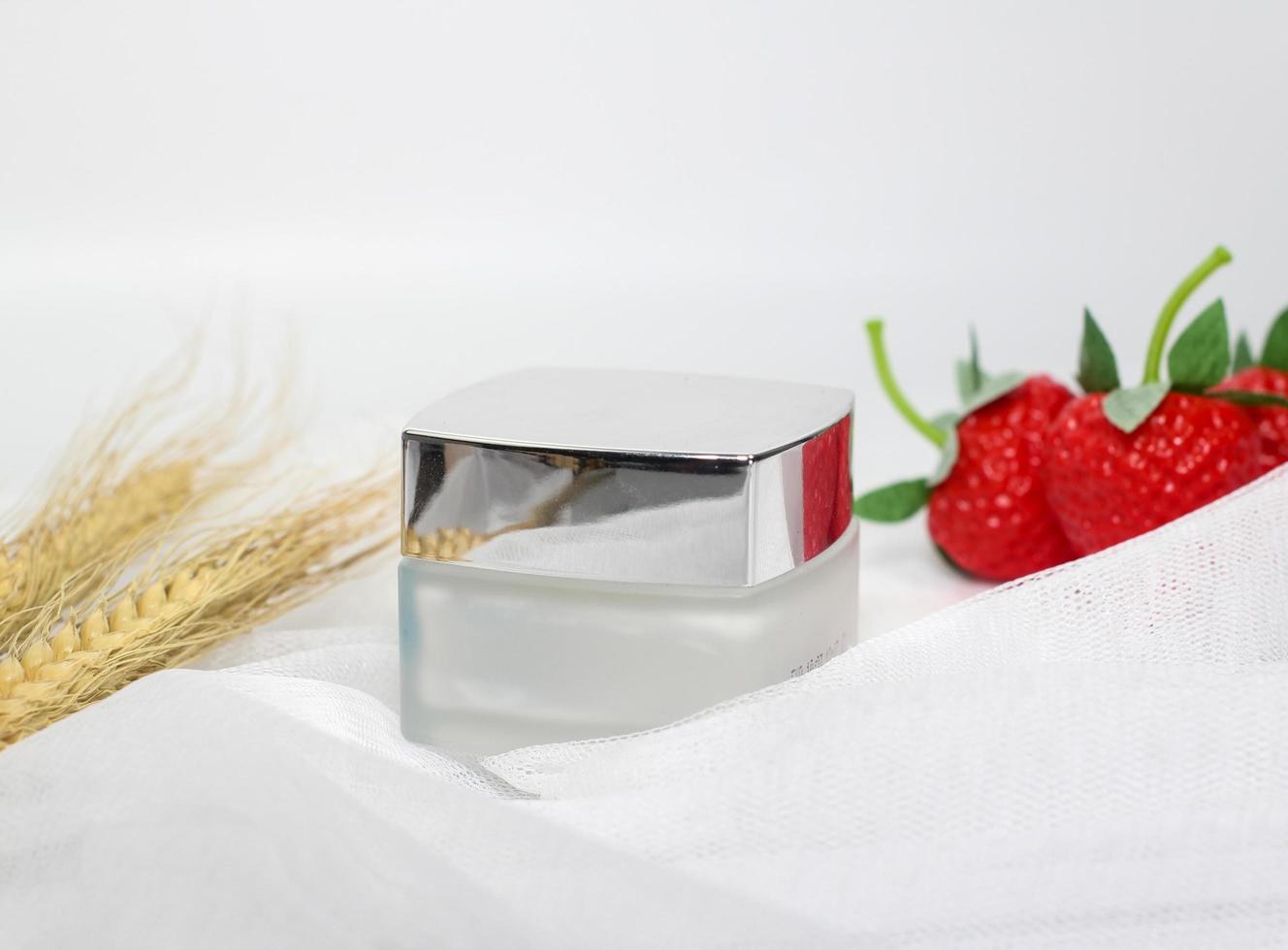 Unbranded box lotion container bottle, with fresh fruit decoration and natural decoration photo