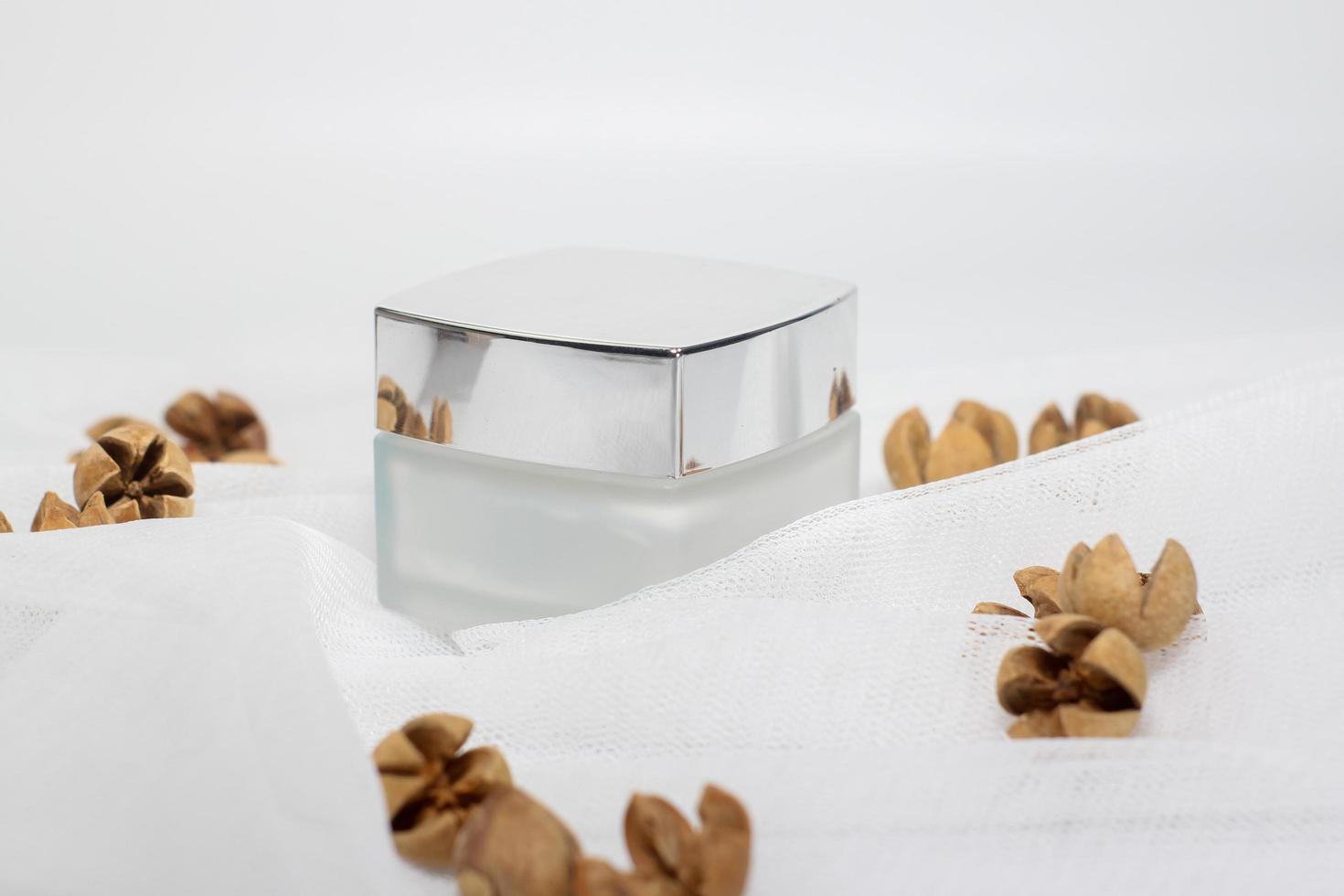 Unbranded box lotion container bottle, with fresh fruit decoration and natural decoration photo
