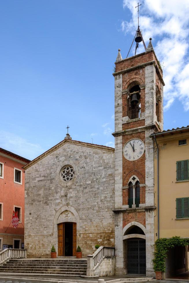 CASTIGLIONE DEL LAGO, PERUGIA OF UMBRIA,  ITALY - MAY 20. Church of San Francesco corner of Piazza della Liberta in Castiglione del Lago, Perugia of Umbria on May 20, 2013 photo