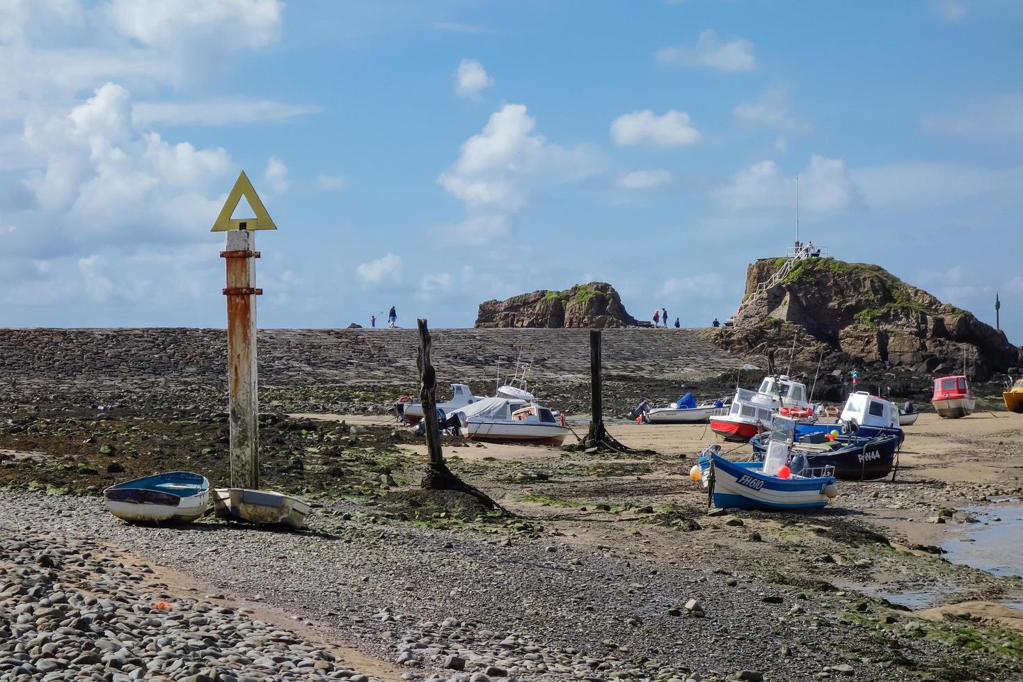 Boats in Bude Harbour photo