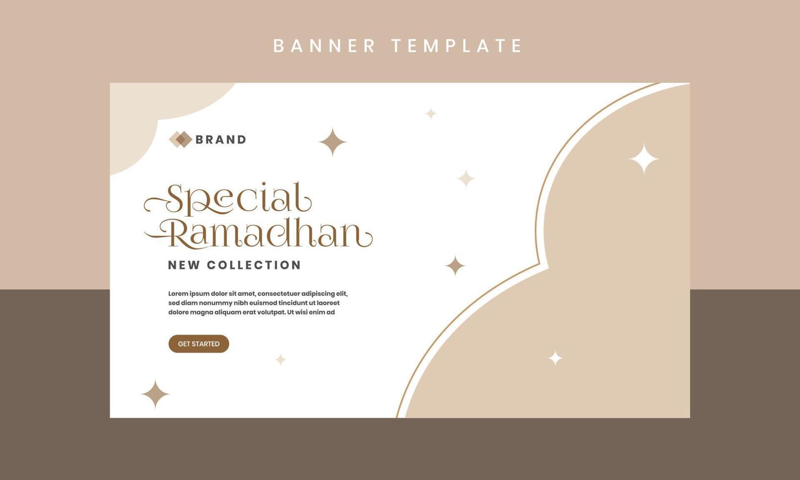 plantilla de diseño de banner de Ramadán. diseño web, ilustración de vector de página de destino.