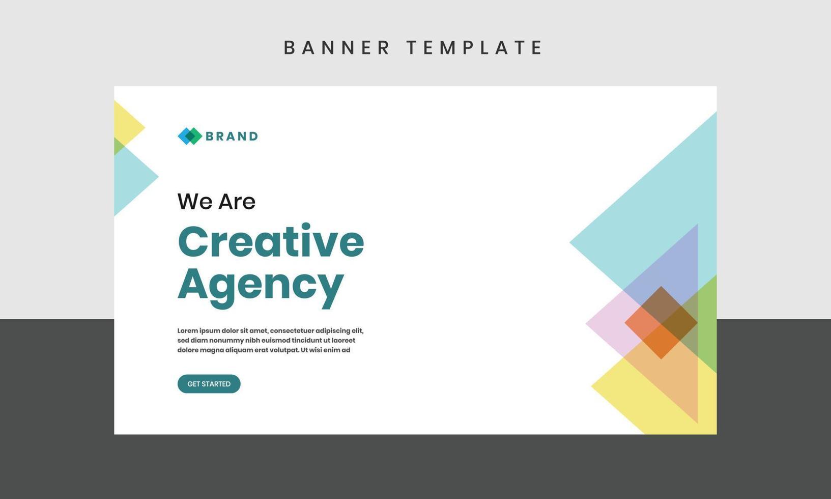 Creative Agency Web Banner Design Template. vector