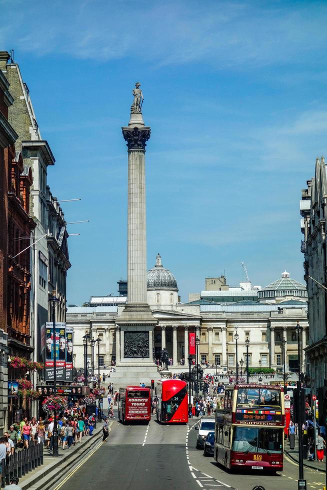 LONDON - JULY 27. View towards Trafalgar Square in London on July 27, 2013. Unidentified people. photo