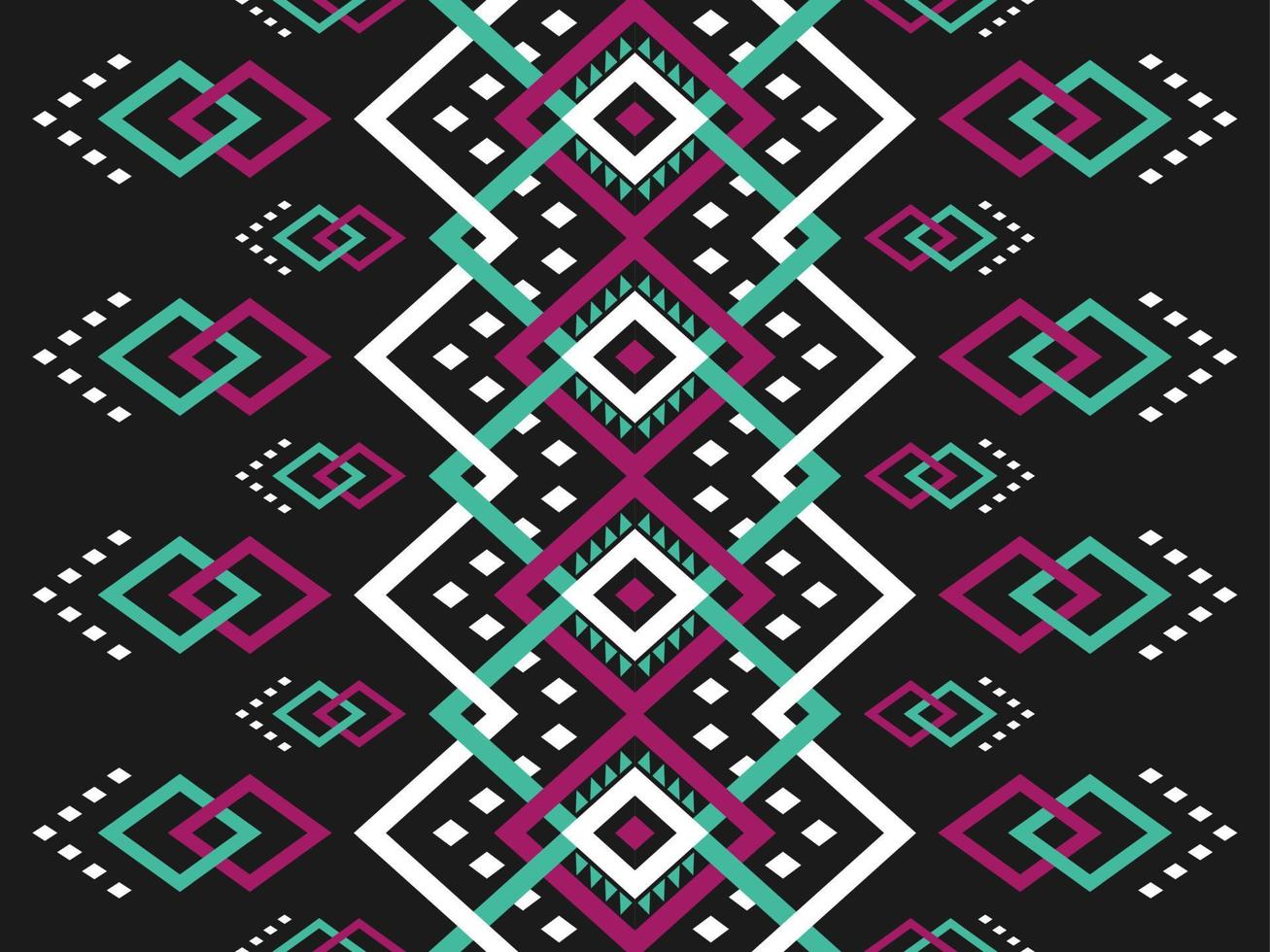 patrón geométrico étnico sin costuras en tribal. estilo americano, mexicano. diseño para fondo, papel pintado, ilustración vectorial, tela, ropa, moqueta, textil, batik, bordado. vector