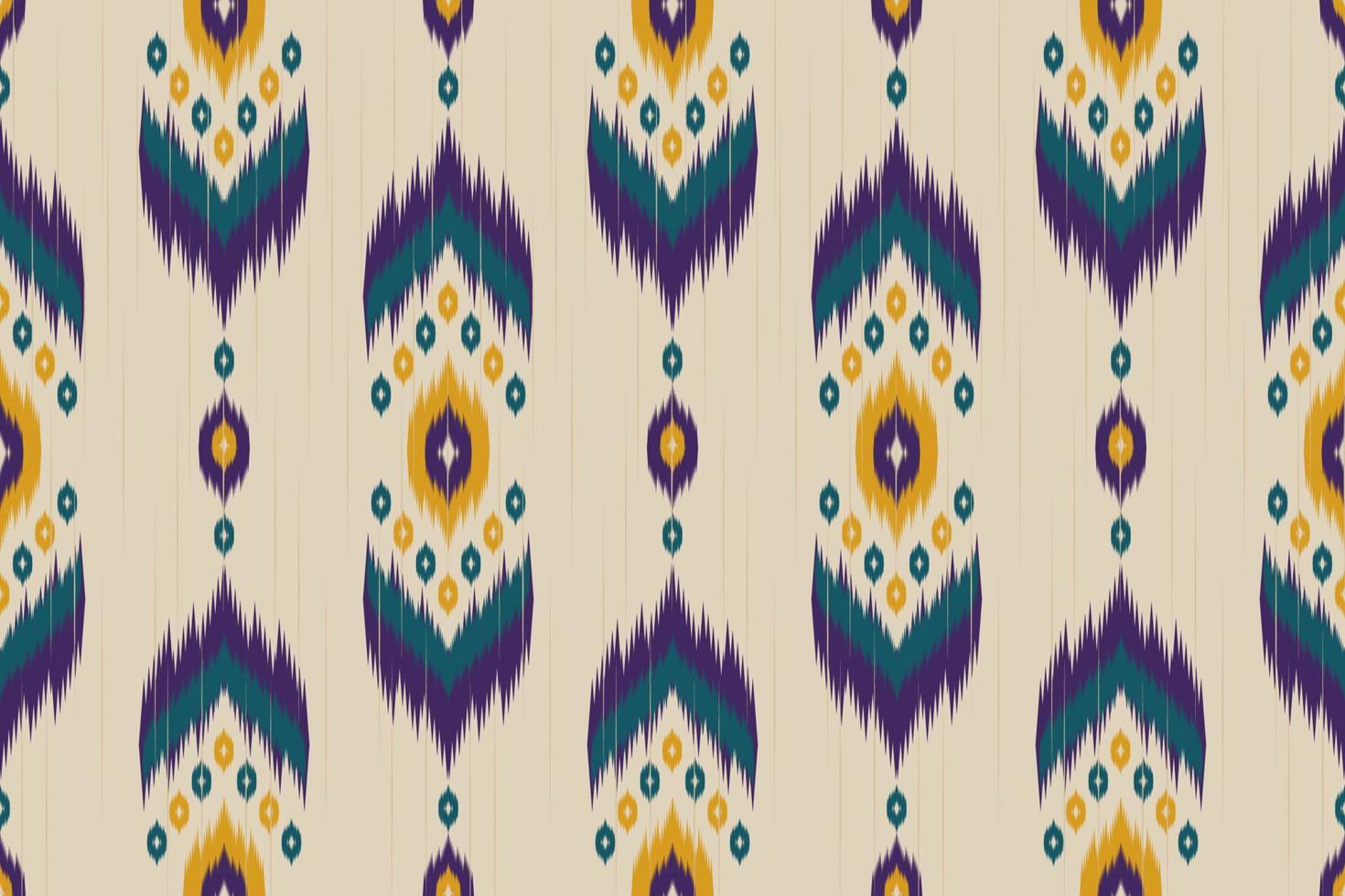 patrón sin costuras ikat en tribal. patrón oriental étnico geométrico. diseño para fondo, papel pintado, ilustración vectorial, tela, ropa, moqueta, textil, batik, bordado. vector