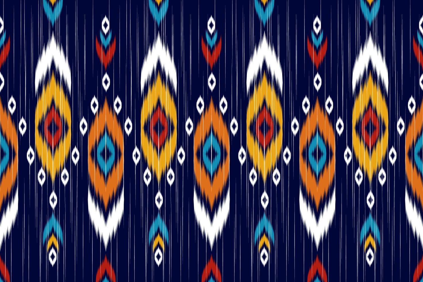 Ikat seamless pattern in tribal. Fabric ethnic pattern art. American, Mexican style. Design for background, wallpaper, vector illustration, fabric, clothing, carpet, textile, batik, embroidery.