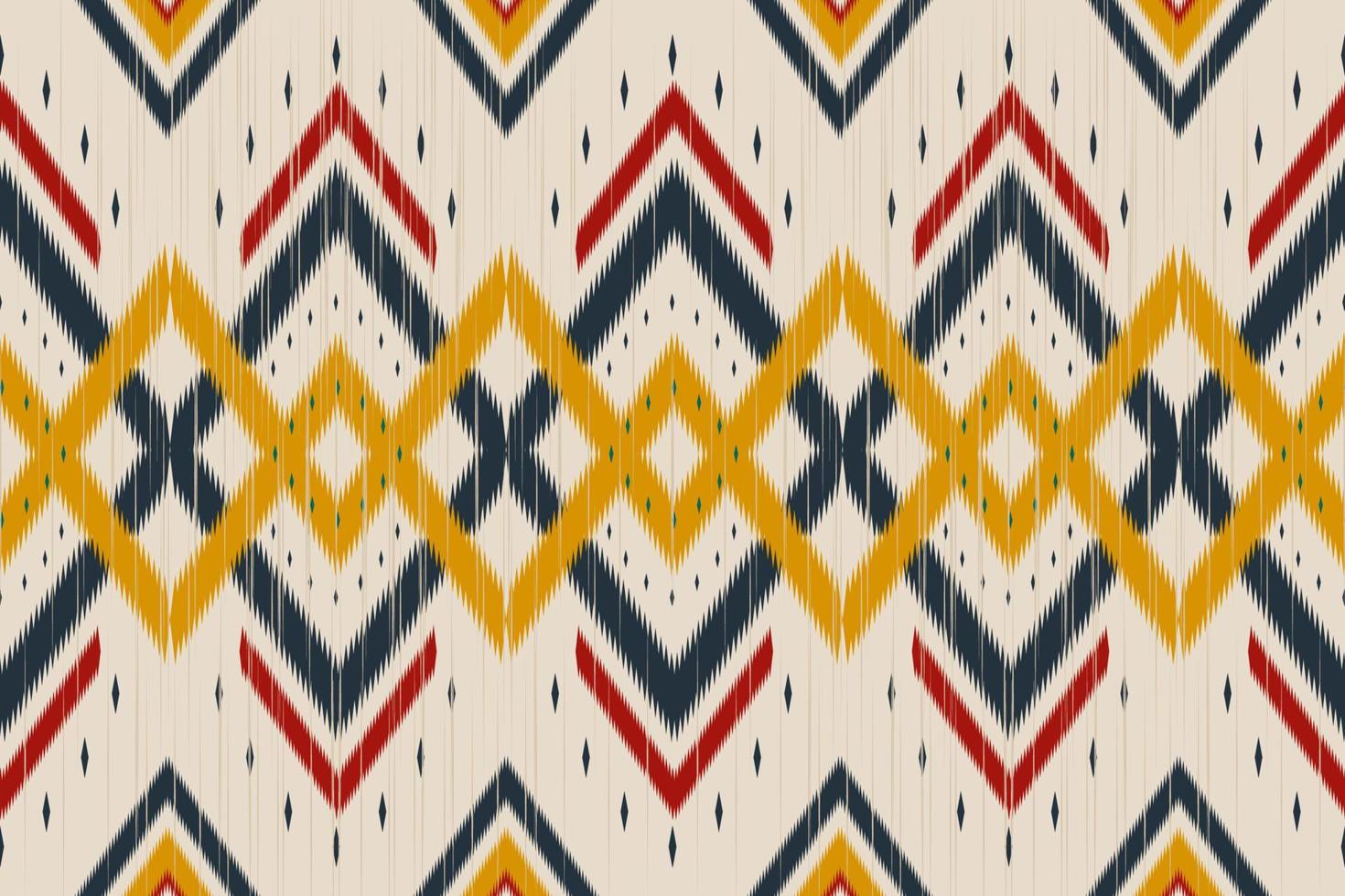 arte de patrón étnico de tela. patrón sin costuras ikat en tribal. estilo americano, mexicano. diseño para fondo, papel pintado, ilustración vectorial, tela, ropa, moqueta, textil, batik, bordado. vector