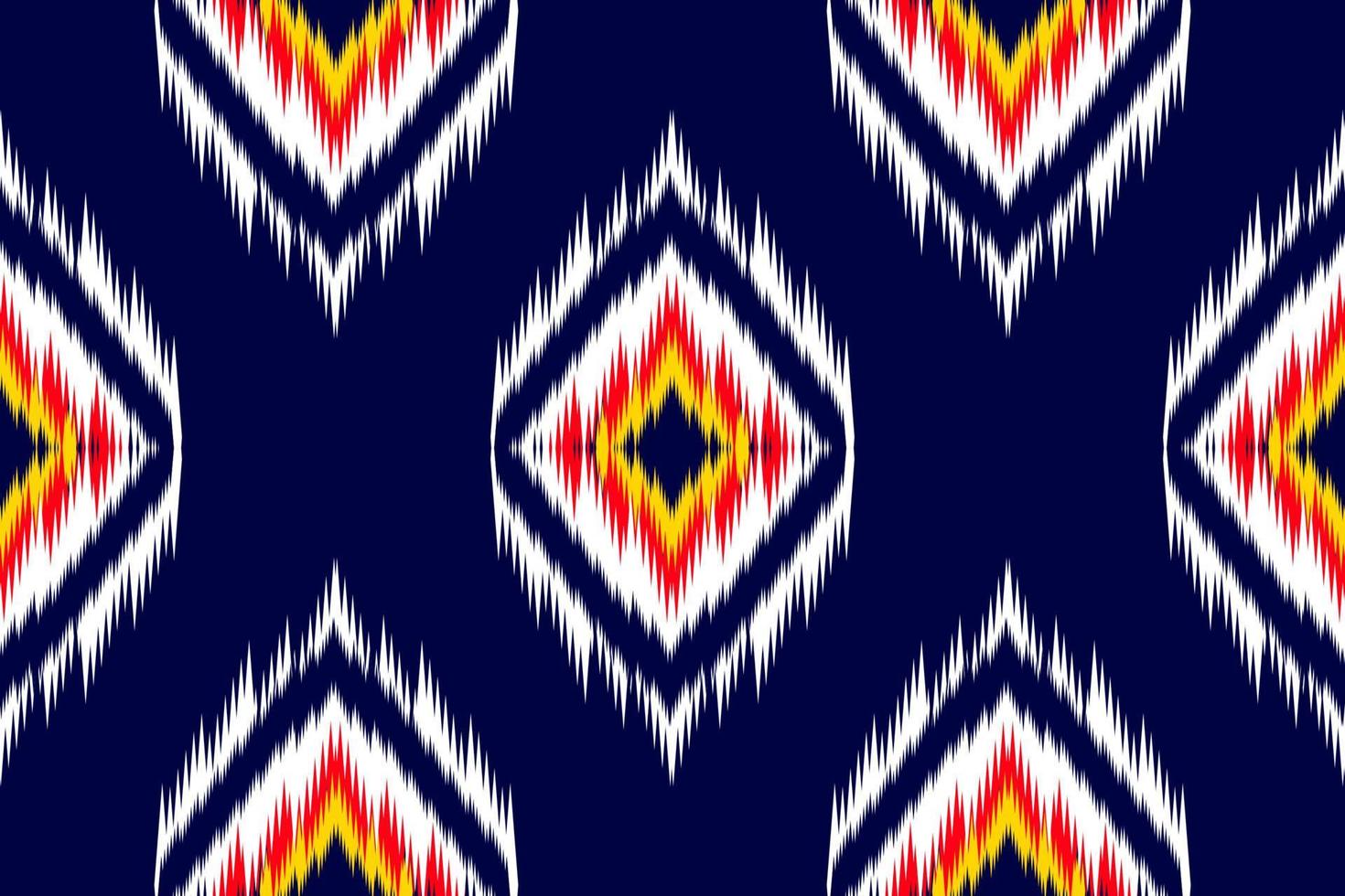 Ikat seamless pattern in tribal. Fabric ethnic pattern art. American, Mexican style. Design for background, wallpaper, vector illustration, fabric, clothing, carpet, textile, batik, embroidery.