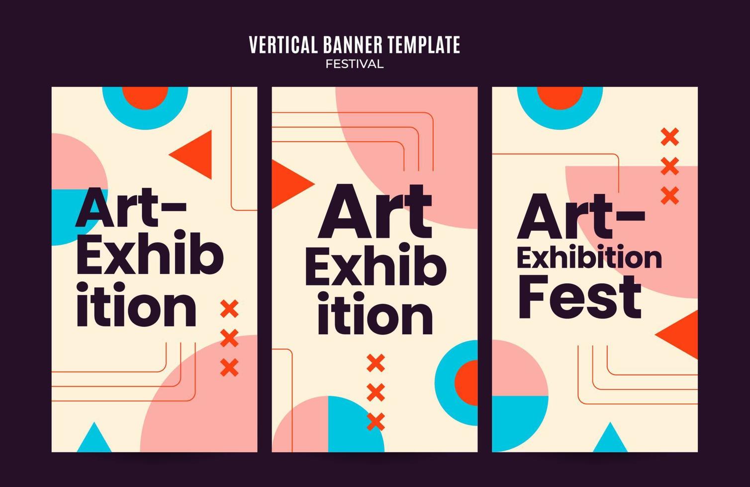 Festival Web Banner for Social Media Vertical Poster, banner, space area and background vector