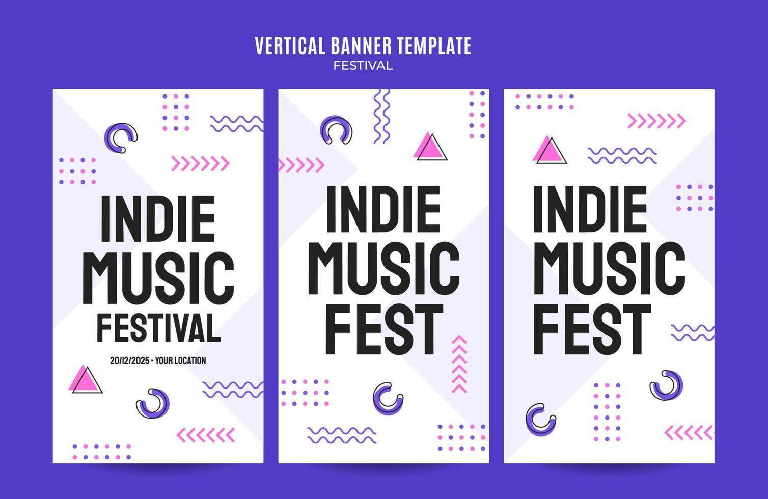 Festival Web Banner for Social Media Vertical Poster, banner, space area and background vector