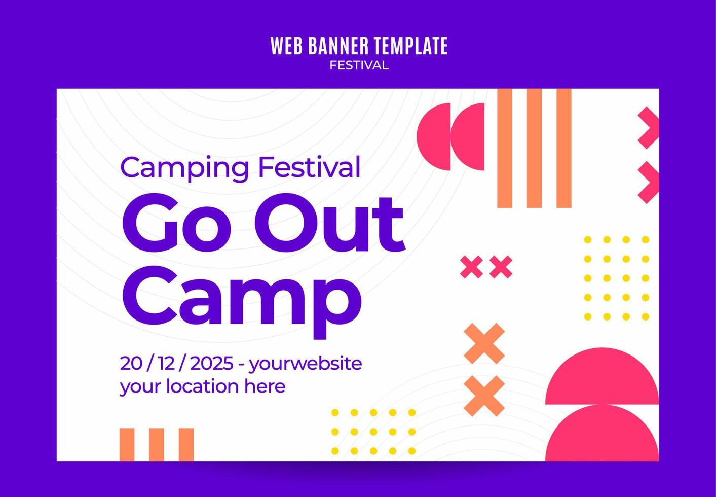Festival Web Banner for Social Media Poster, banner, space area and background vector