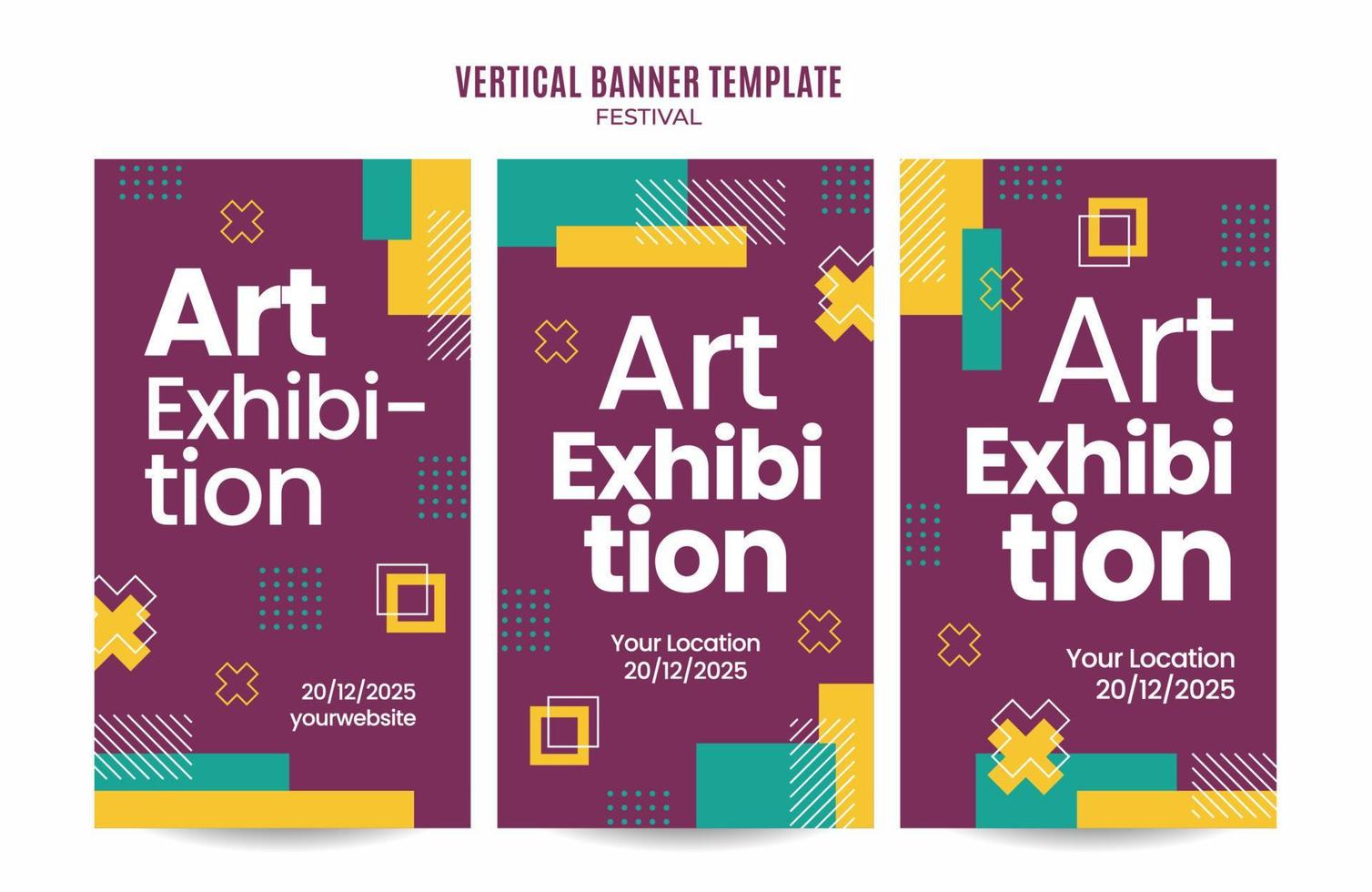 Festival Web Banner for Social Media Vertical Poster, banner, space area and background vector