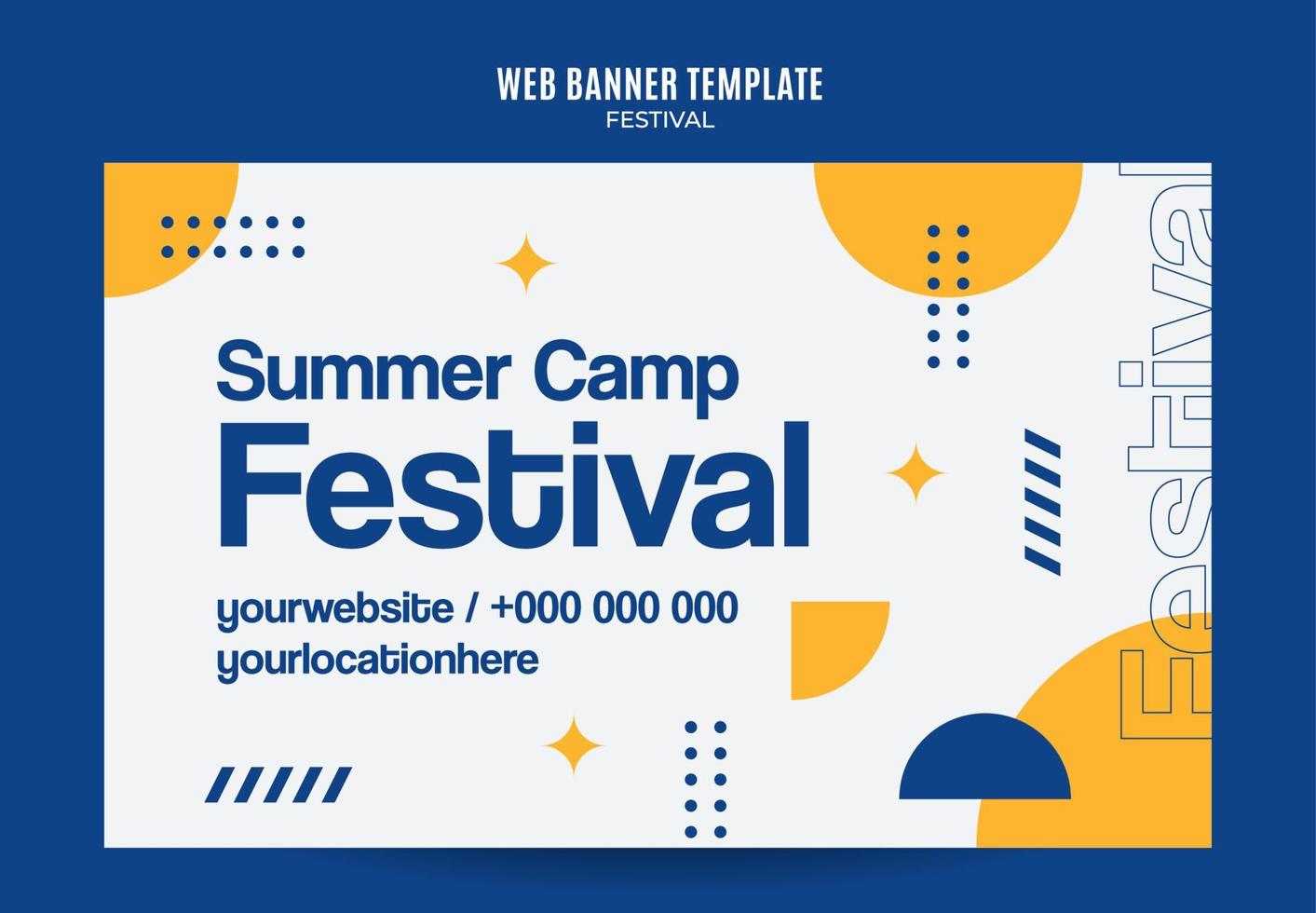 Festival Web Banner for Social Media Poster, banner, space area and background vector