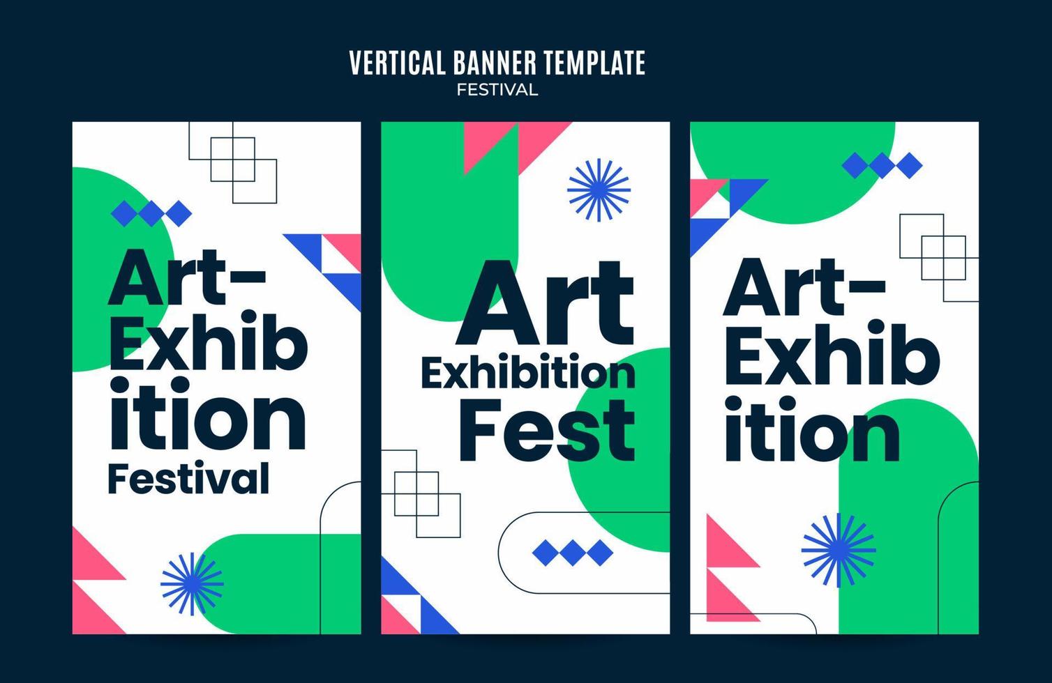 Festival Web Banner for Social Media Vertical Poster, banner, space area and background vector