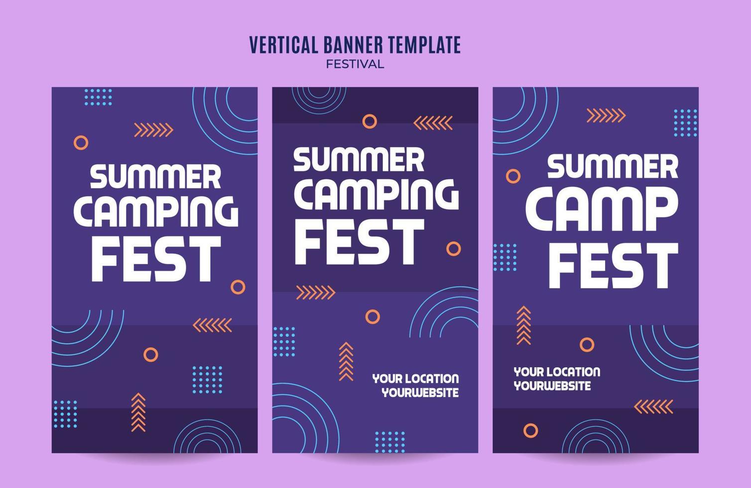 Festival Web Banner for Social Media Vertical Poster, banner, space area and background vector