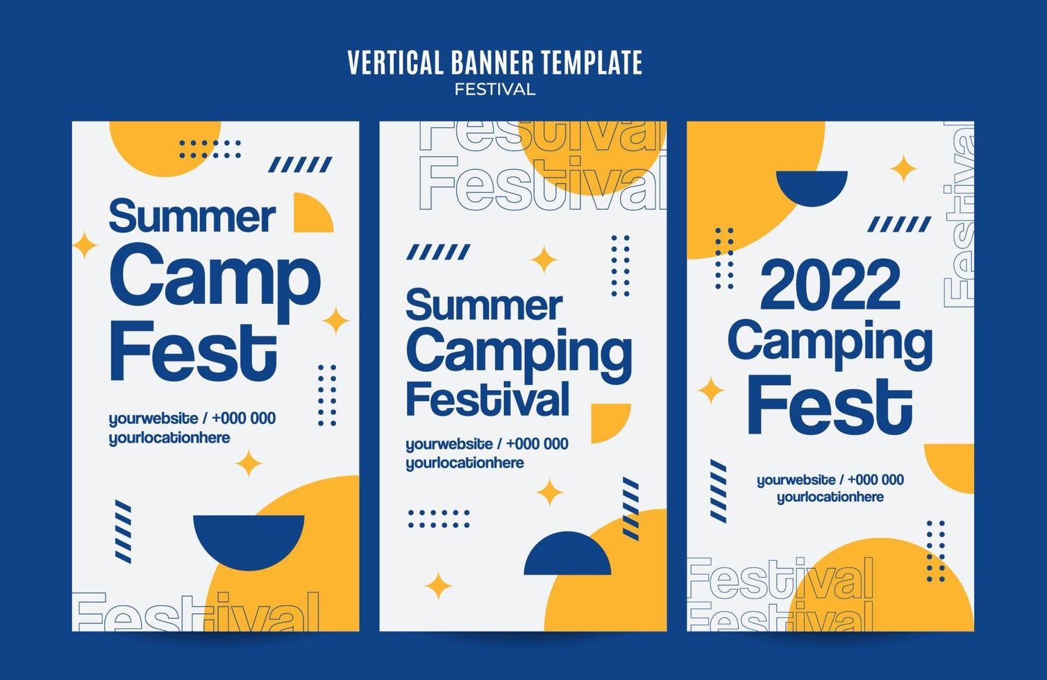 Festival Web Banner for Social Media Vertical Poster, banner, space area and background vector