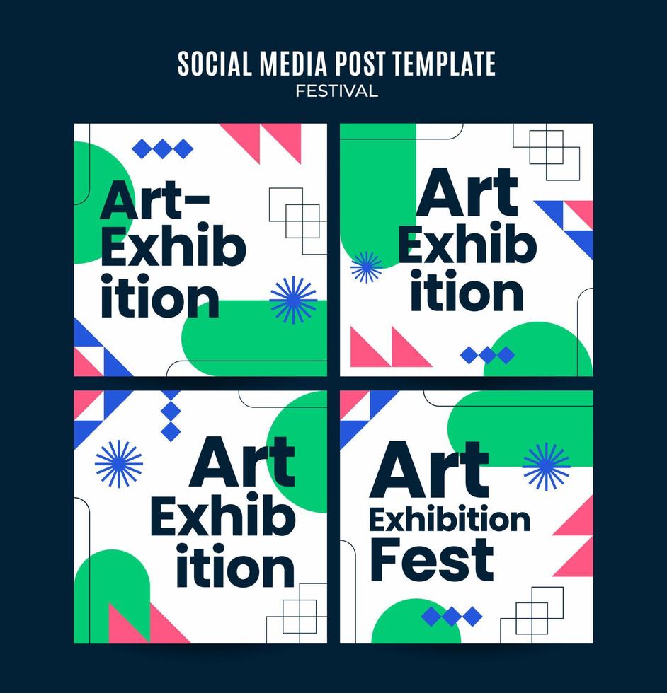 Festival Web Banner for Social Media Square Poster, banner, space area and background vector