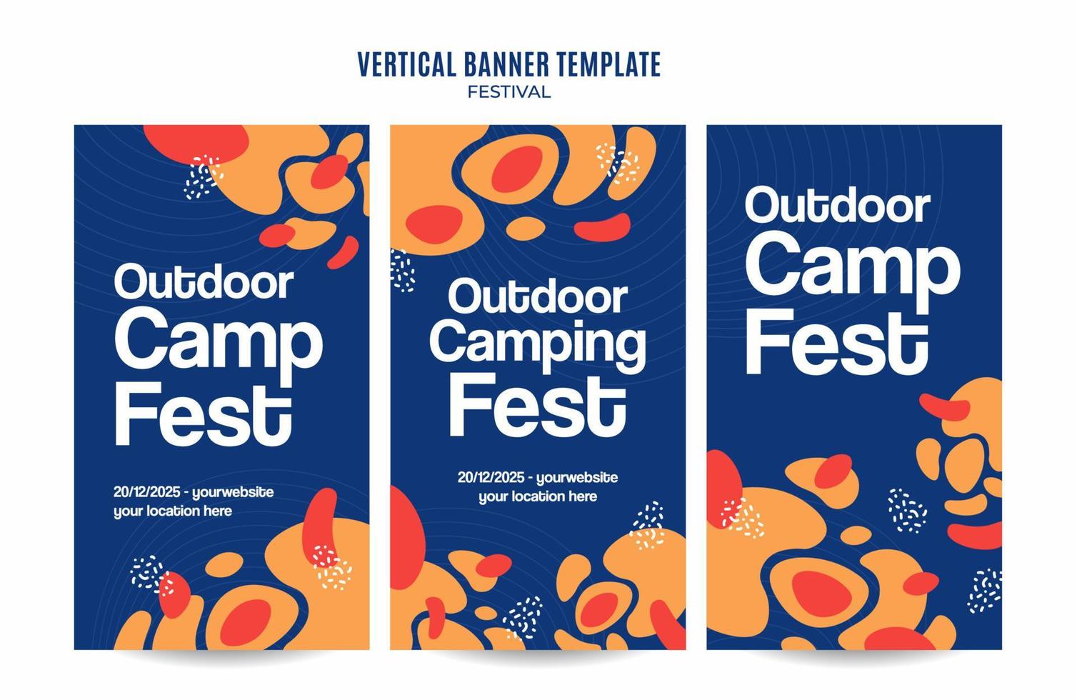 Festival Web Banner for Social Media Vertical Poster, banner, space area and background vector