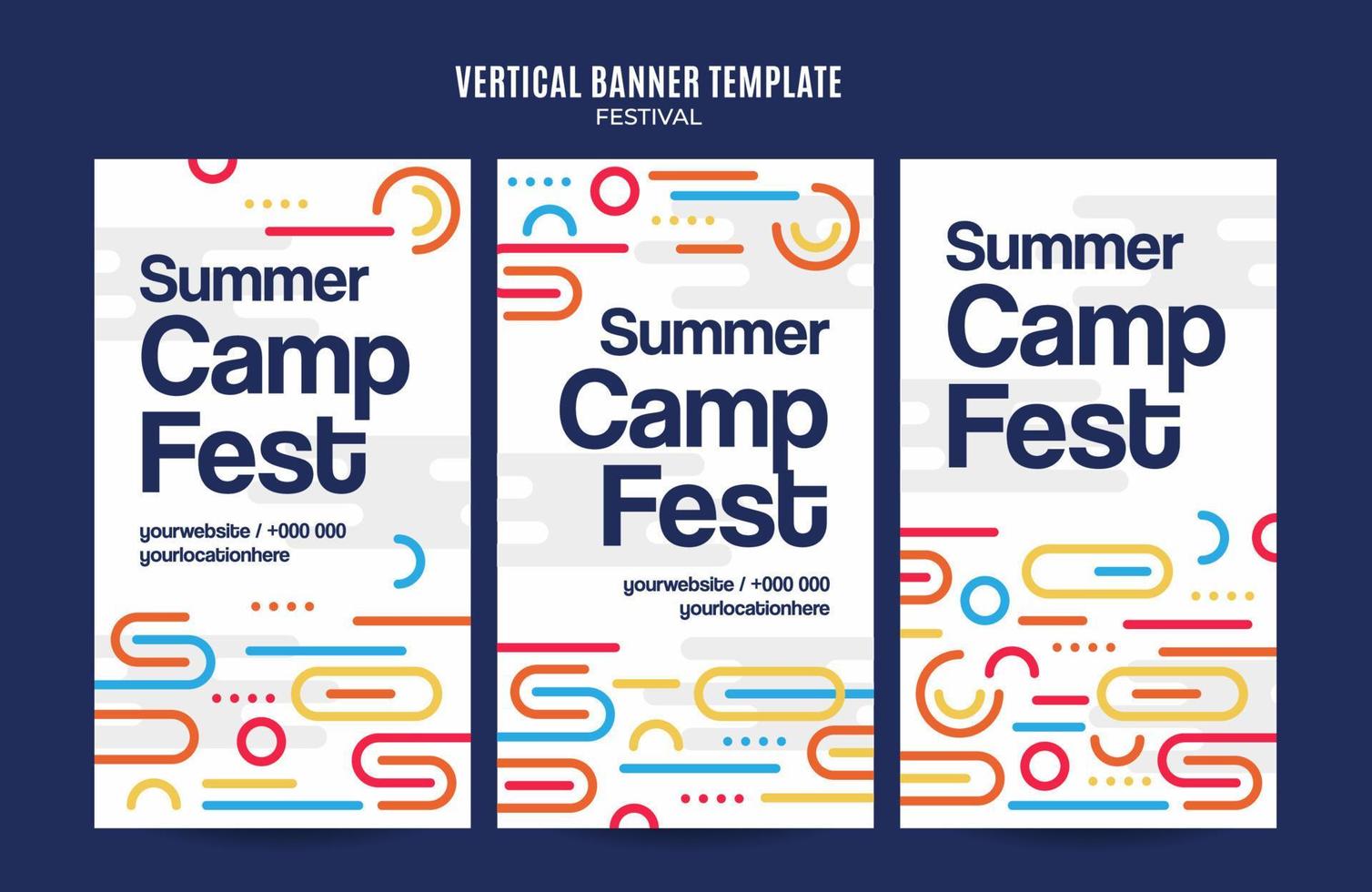 Festival Web Banner for Social Media Vertical Poster, banner, space area and background vector