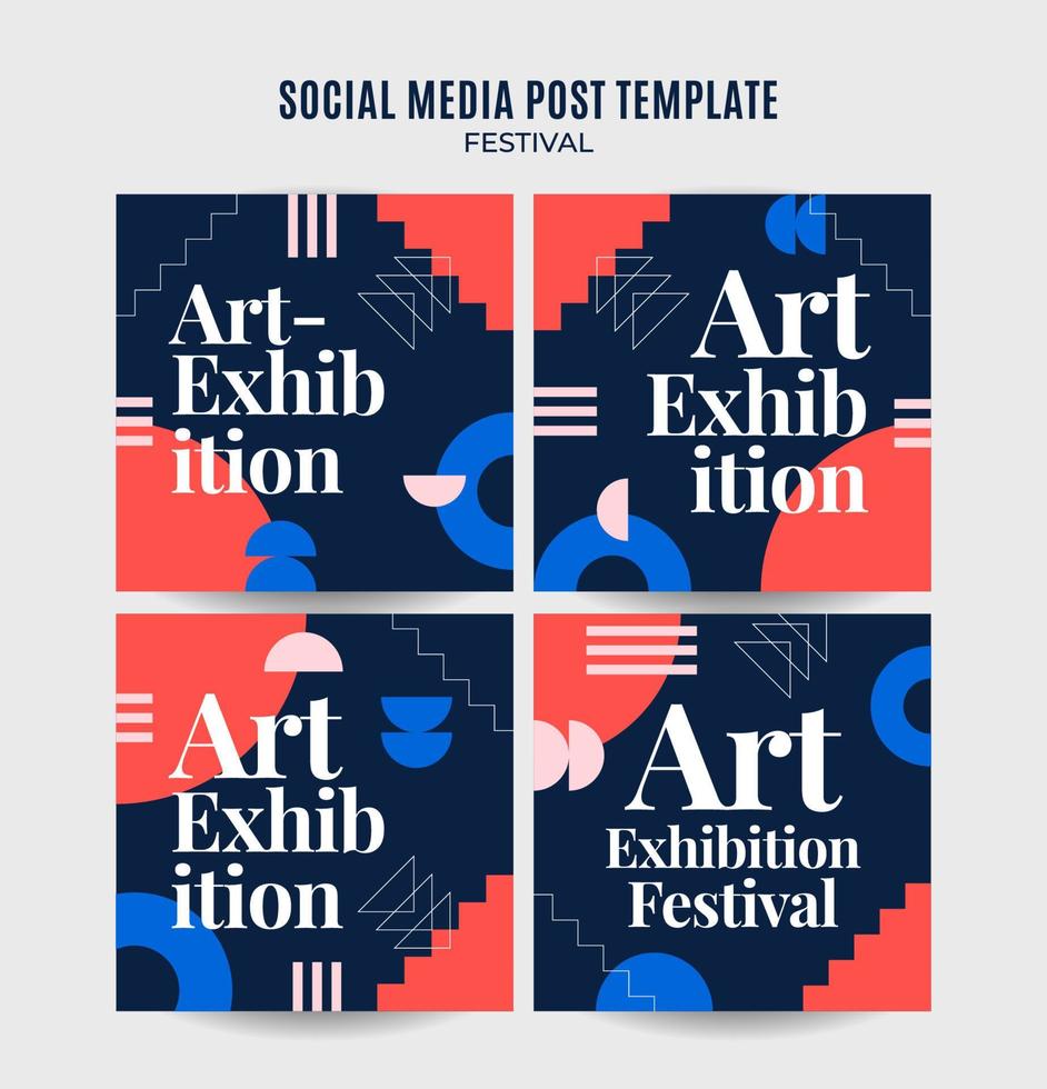 Festival Web Banner for Social Media Square Poster, banner, space area and background vector