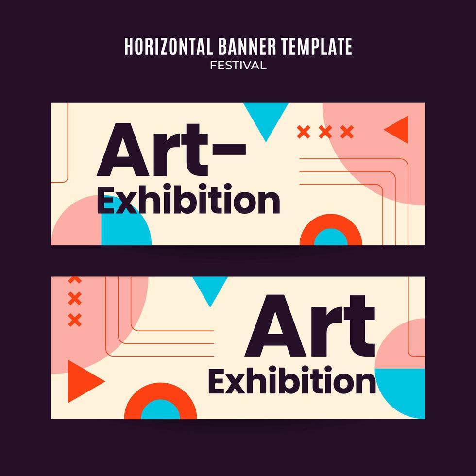 Festival Web Banner for Social Media Horizontal Poster, banner, space area and background vector