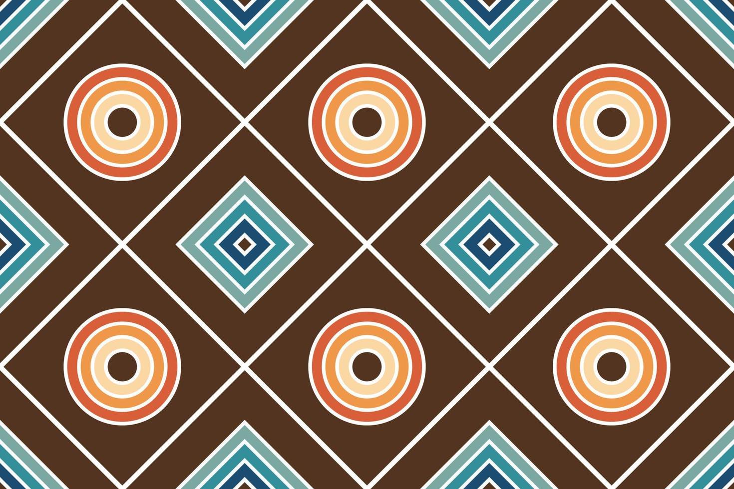 colorful retro rainbow circles seamless pattern vector