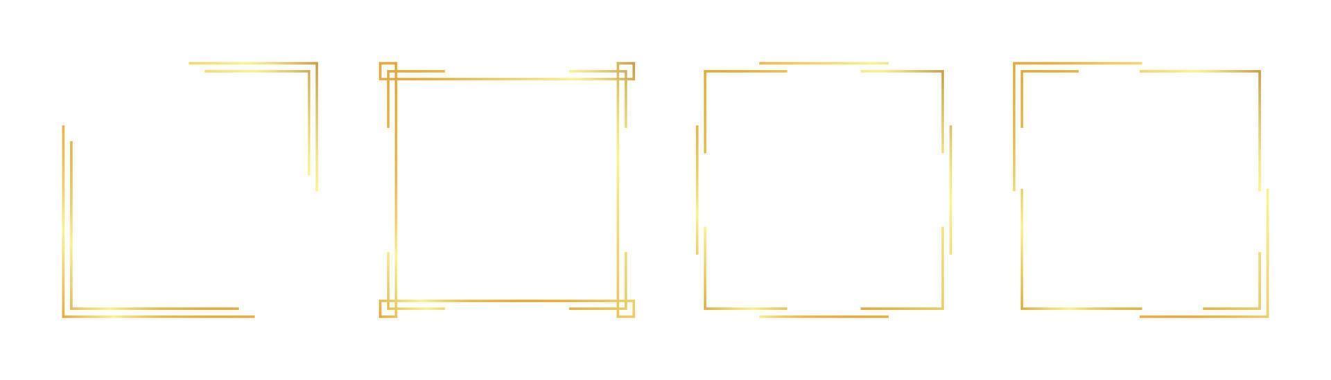 square gold frame vector