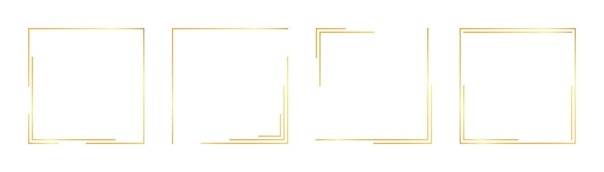 square gold frame vector
