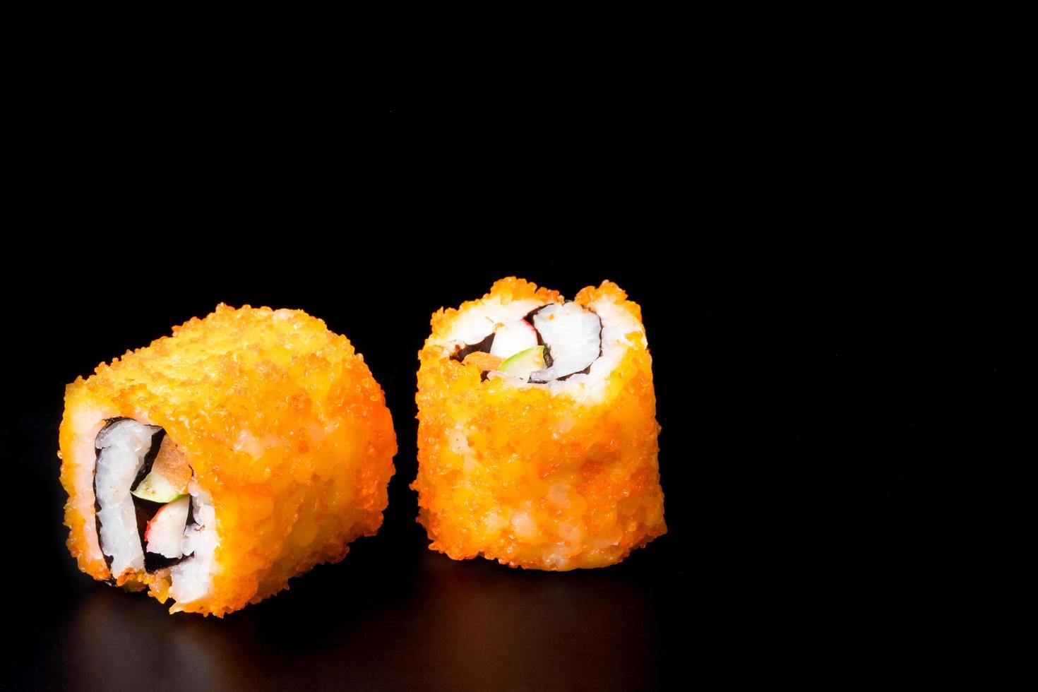 Sushi, japanese food, california roll on white background. photo