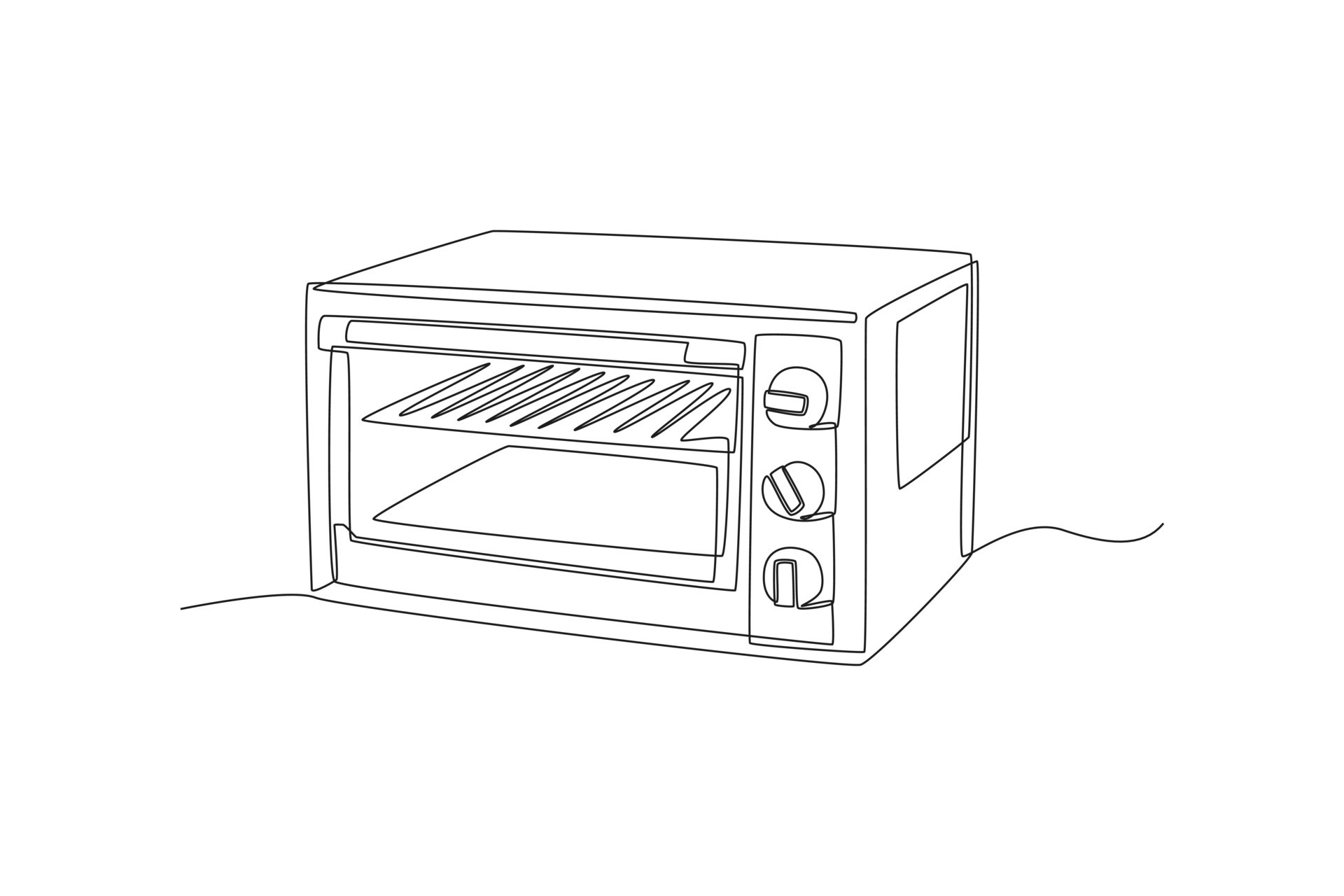 Monochrome Sketch Stove Oven Vector Illustration Stock Vector Royalty  Free 622352597  Shutterstock