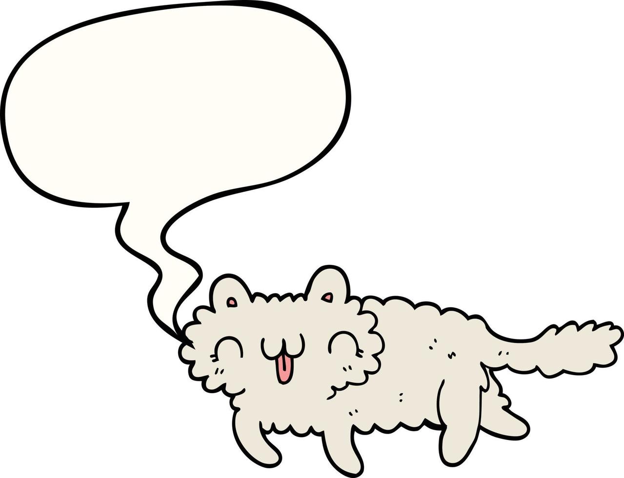 cartoon cat and speech bubble vector