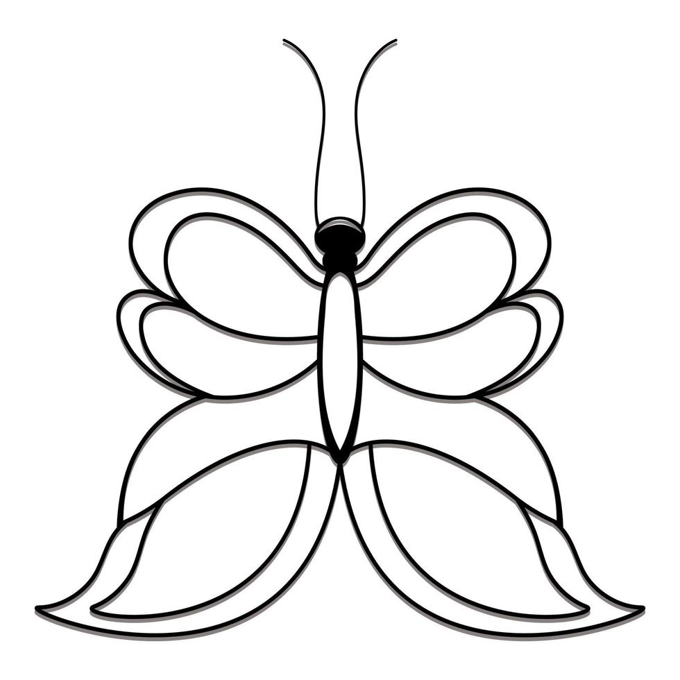 butterfly outline drawing for kids 10720543 Vector Art at Vecteezy