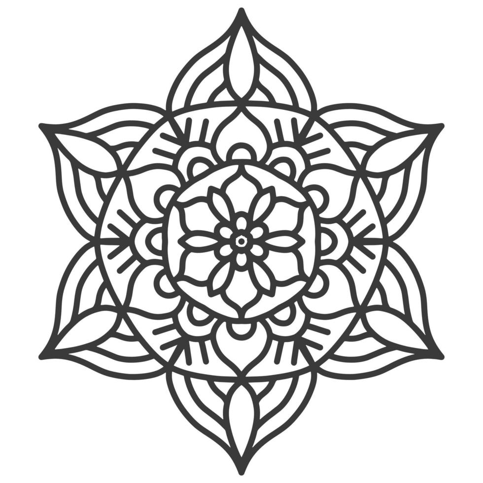 Decorative circle ornament mandala in Diwali style. vector