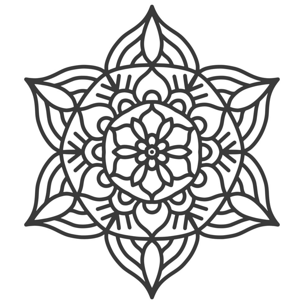 Decorative circle ornament mandala in Diwali style. vector