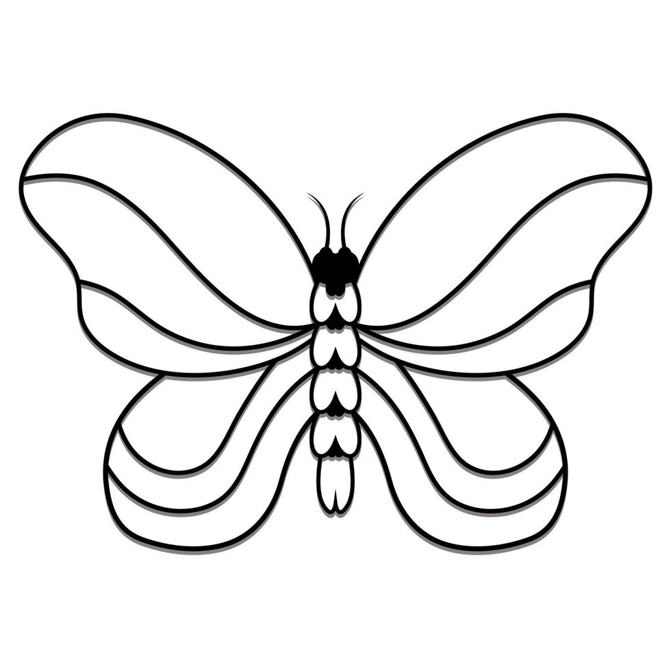 butterfly outline drawing for kids 10720546 Vector Art at Vecteezy