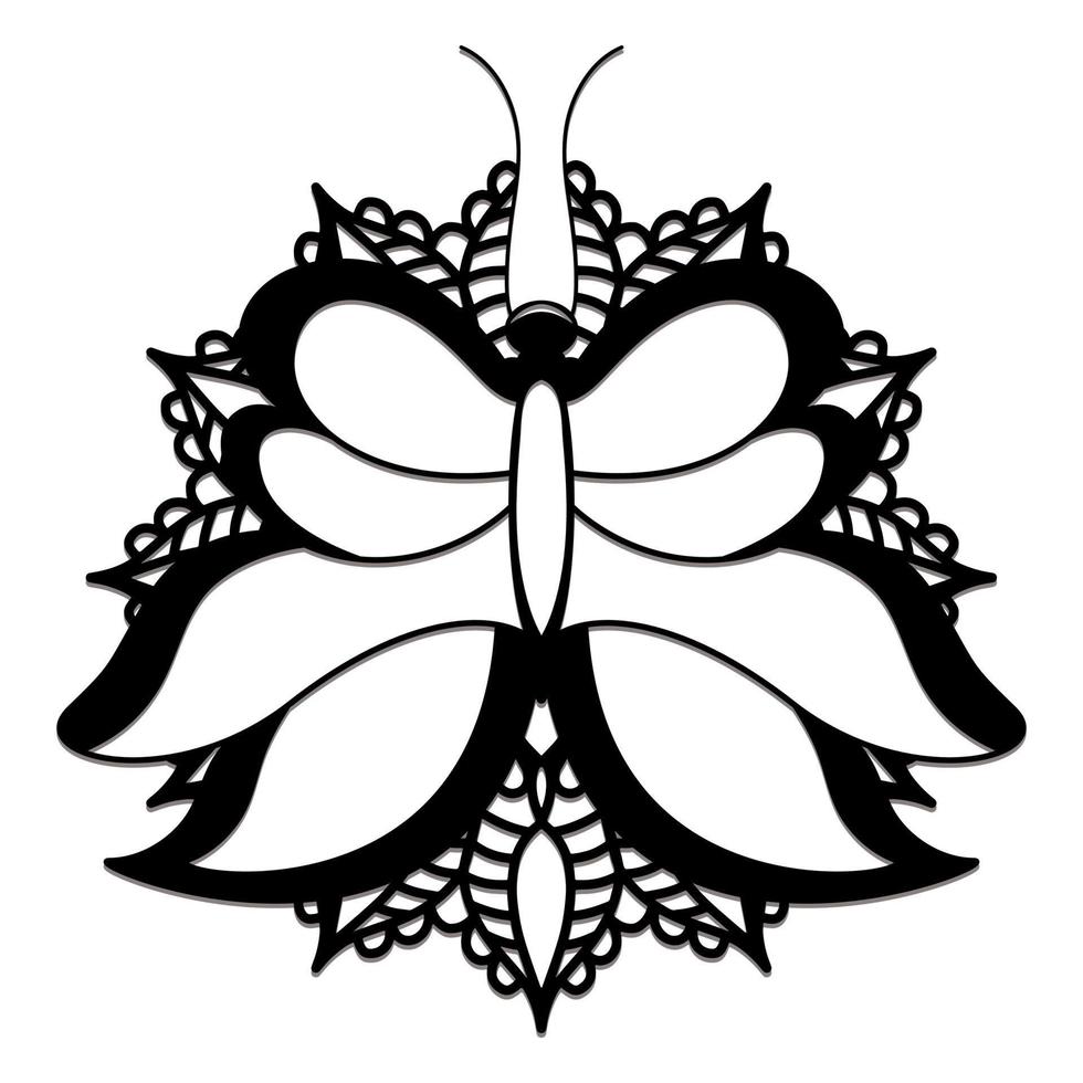 dibujo de contorno de mariposa para niños vector