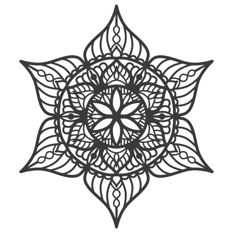 círculo decorativo ornamento mandala en estilo diwali. vector