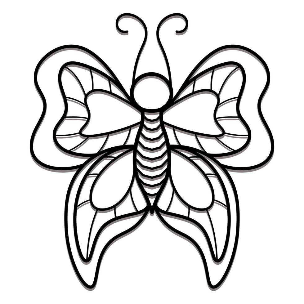 butterfly outline drawing for kids 10720555 Vector Art at Vecteezy