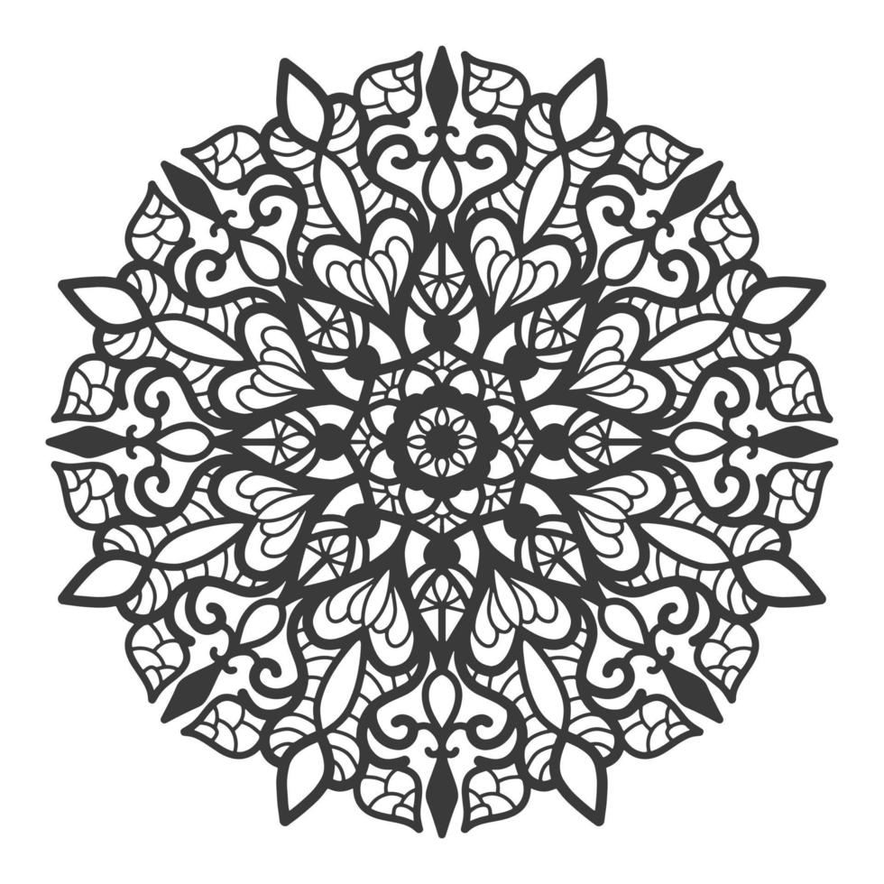 círculo decorativo ornamento mandala en estilo diwali. vector