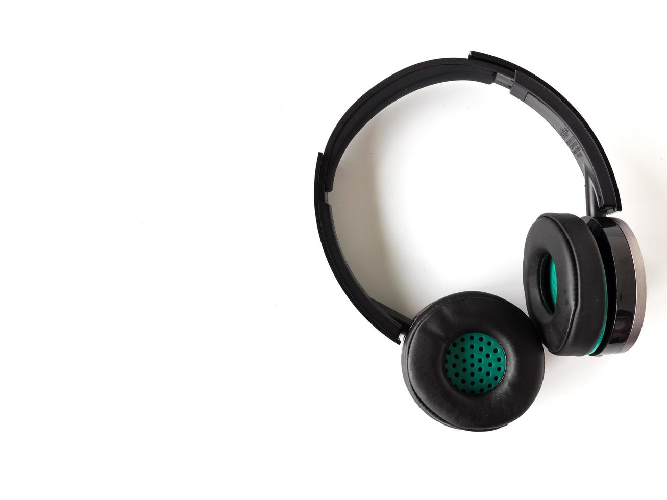 Headphones on a white background, Free space for text. photo