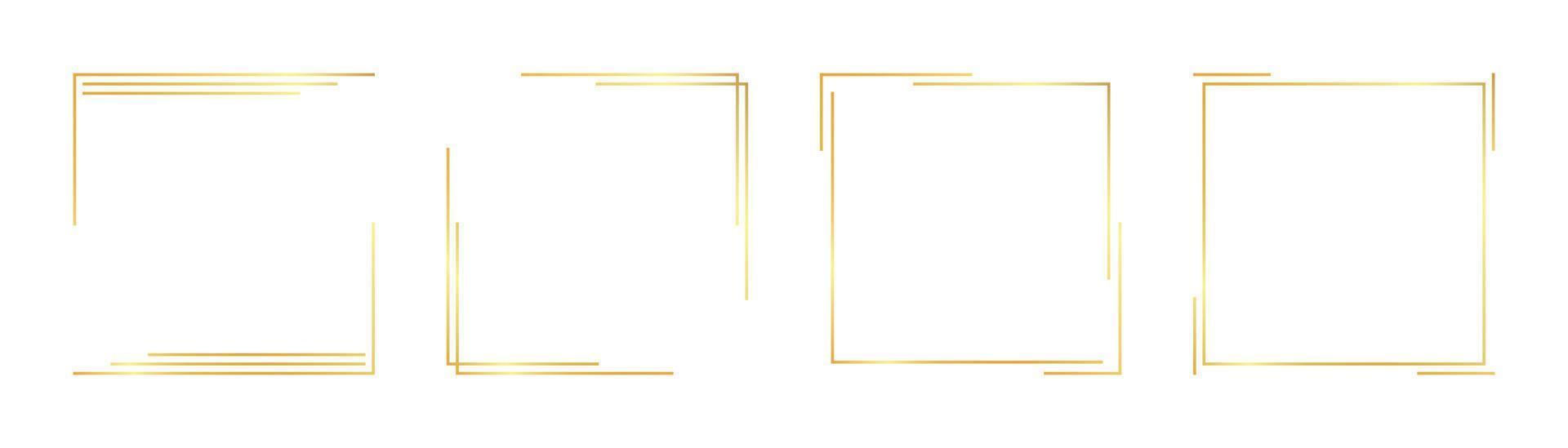 square gold frame vector