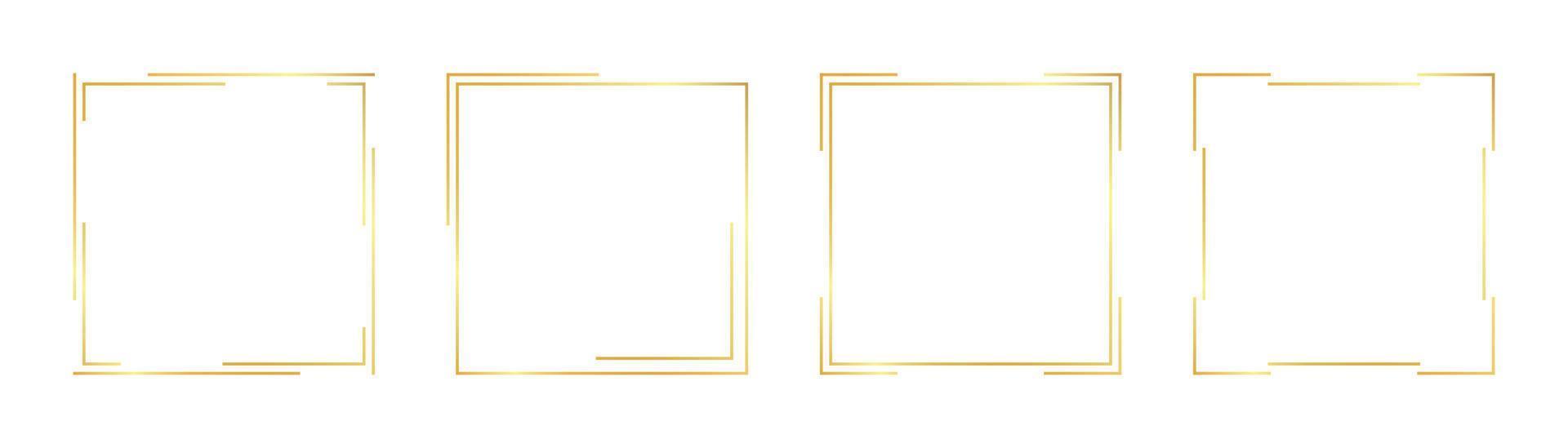 square gold frame vector