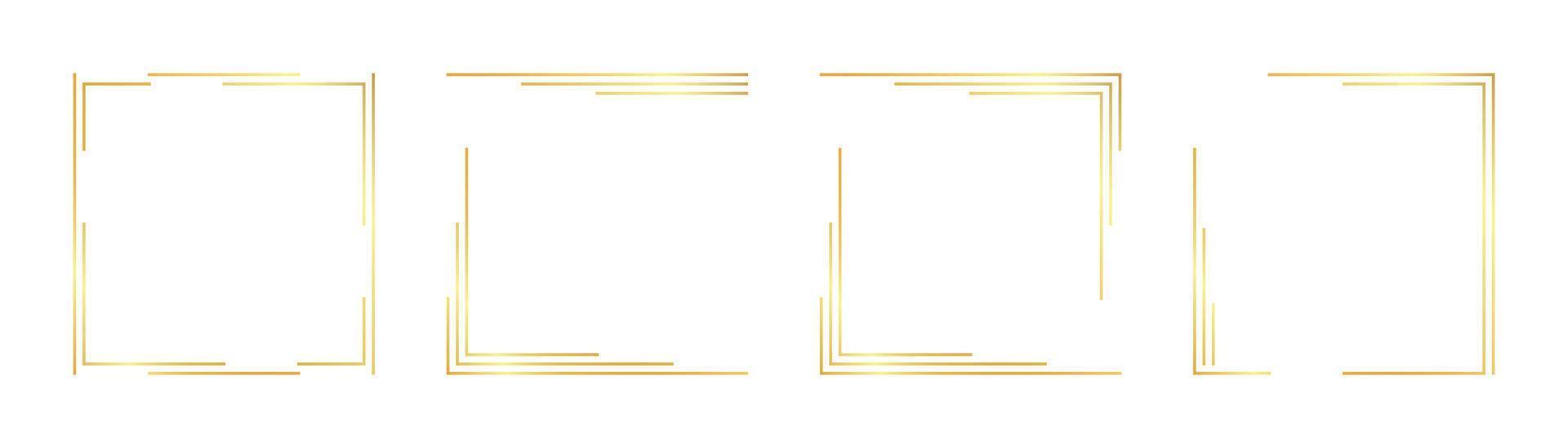 square gold frame vector